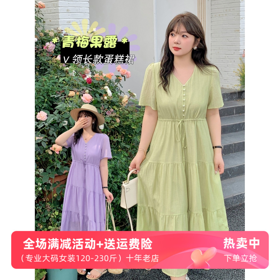 长款到脚踝飘逸蛋糕裙连衣裙