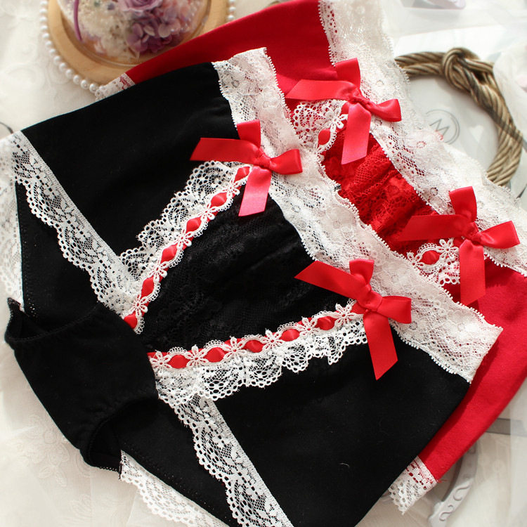 200斤大码甜美红色内裤