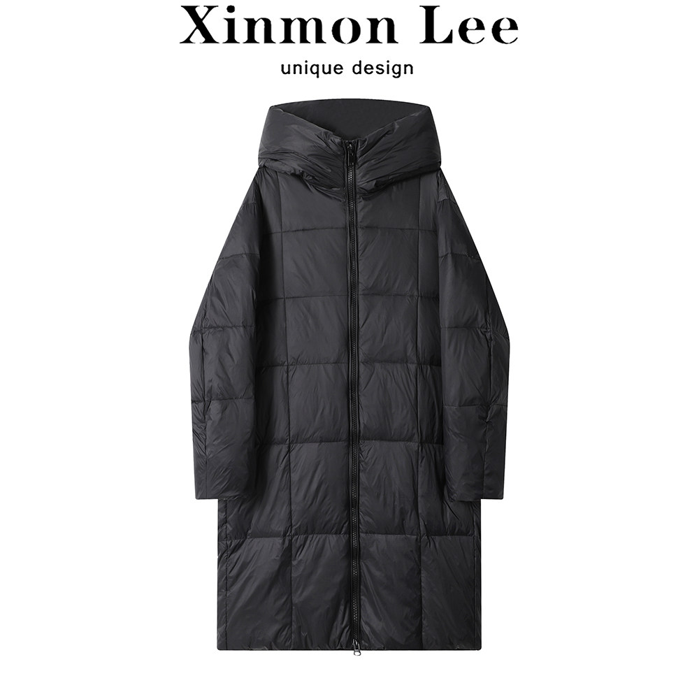 XinmonLee高级感超好看羽绒服冬季女连帽气质宽松中长款保暖外套