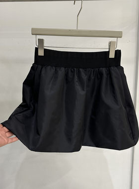 小个子黑色高腰蓬蓬裙女2026春夏新款韩版短裙显瘦百搭A字半身裙