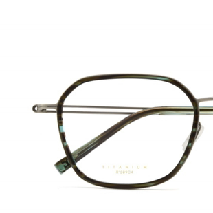 RUYI如意商务男女全框纯钛近视多边形眼镜架板材休闲R509 正品