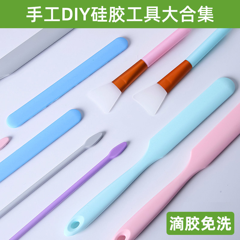 免洗重复使用实验硅胶搅拌棒刮刀树脂水晶胶滴胶手工diy材料工具图片