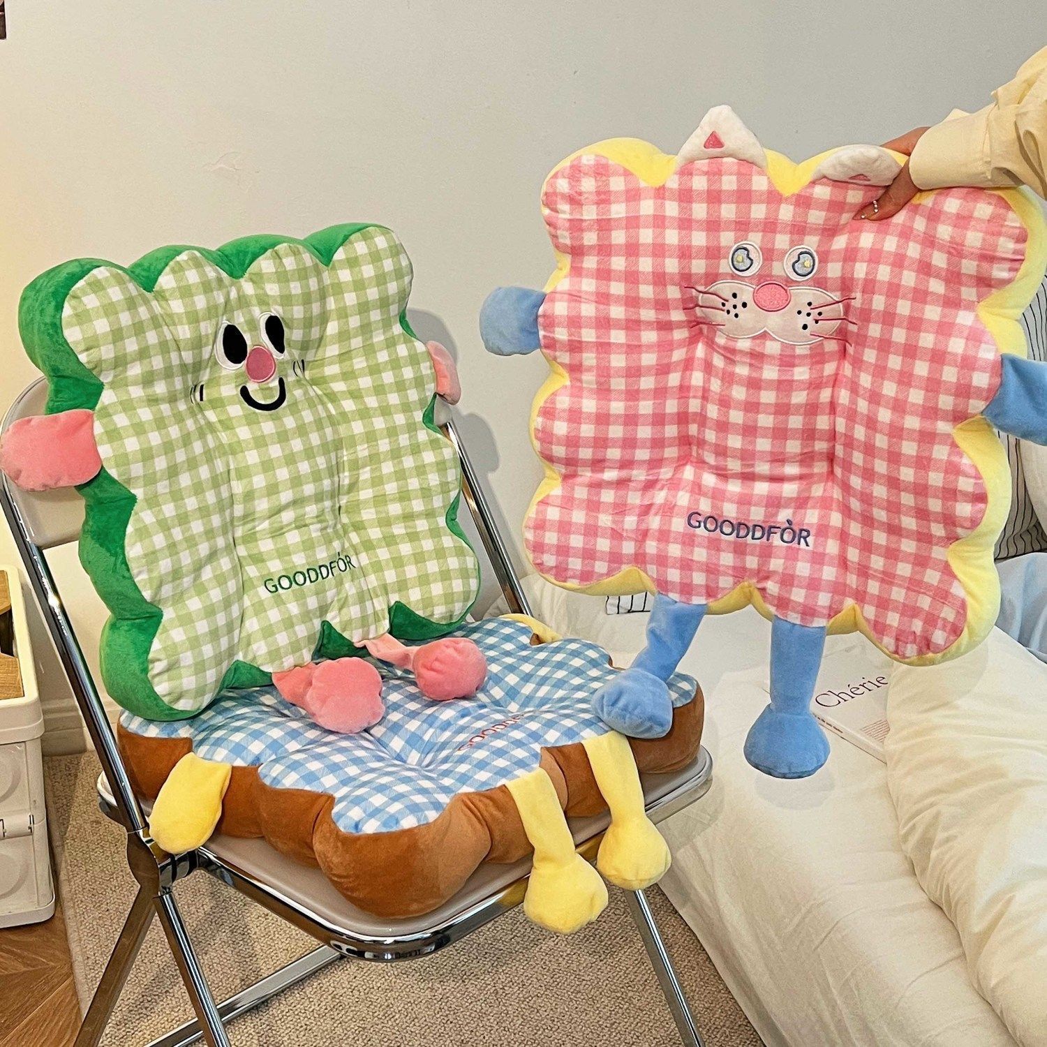 可爱表情坐垫办公室久坐教室学生宿舍防屁股痛椅子垫垫子屁垫腰靠