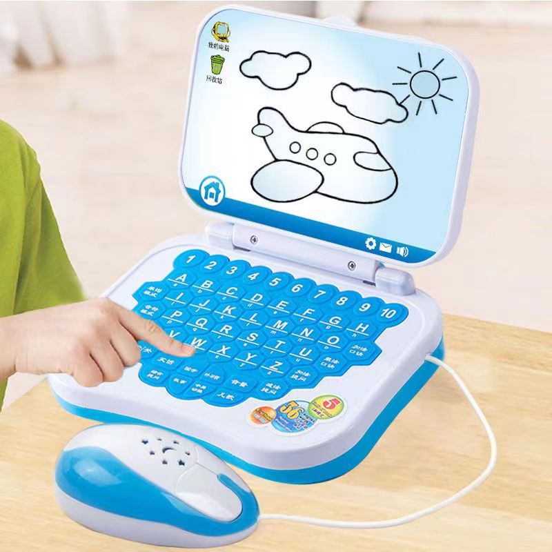 儿童笔记本电脑玩具仿真早教点读机语音中英文版平板对话点读机