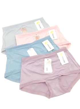 8条包邮俏妮芬木代尔内裤俏尼汾莫代尔舒适女士蕾丝中腰内裤6396