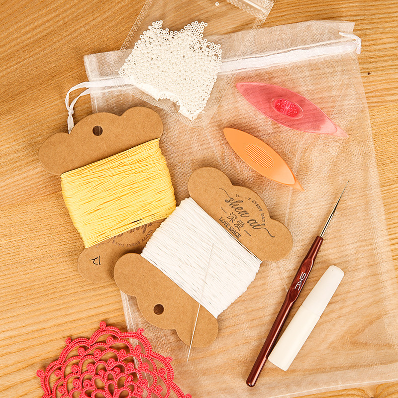 手工diy梭编新手基础材料工具包送电子图解教程蕾丝线梭针凤眼梭