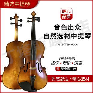 DINTAS丁塔斯实木中提琴成人初学练习考级枫木乐器中提琴初学者