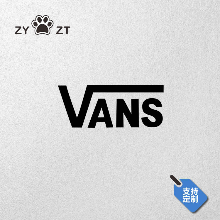 万斯vans镂空单色反光贴纸装饰滑板贴油箱盖笔记本行李箱拉花车贴