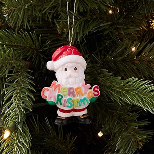 Precious 饰摆件礼物 Moments水滴娃娃圣诞老人祝您圣诞快乐陶瓷装