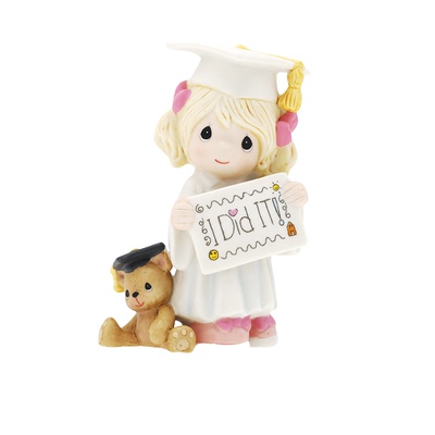 Cershar Precious Moments 水滴娃娃 毕业季女孩玩偶小熊陶瓷摆件