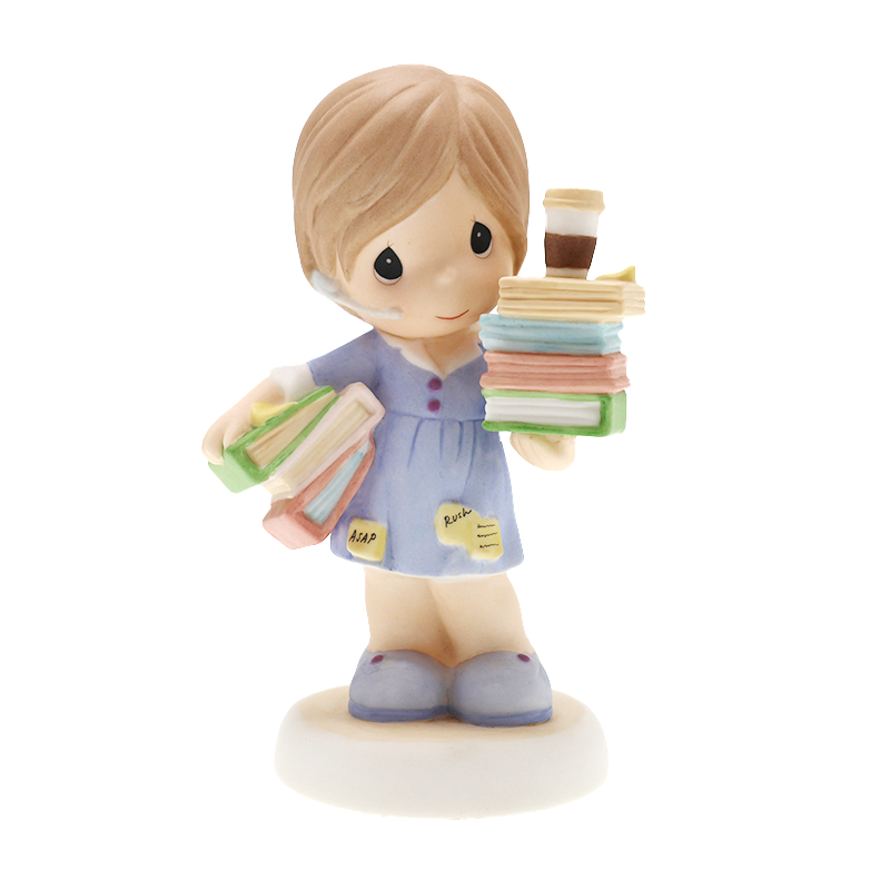 直播 Precious Moments 水滴娃娃 小女孩老师 陶瓷摆件礼物