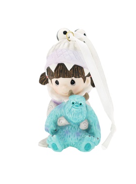 Cershar Precious Moments 水滴娃娃 小女孩与毛怪 陶瓷摆件挂饰