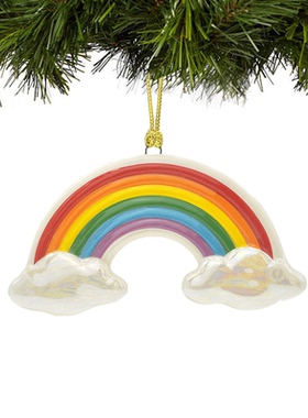 Cershar lenox 彩虹陶瓷装饰挂饰圣诞节圣诞树挂件吊饰节日礼物