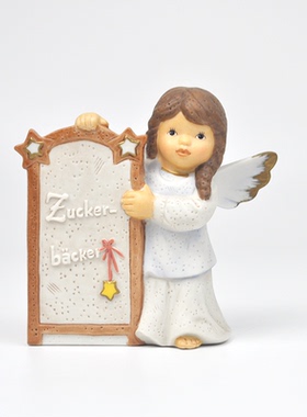 小天使女孩陶瓷装饰摆件礼物礼品