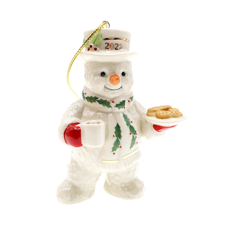Cershar Lenox 圣诞节雪人下午茶陶瓷圣诞树装饰挂饰摆件礼物礼品