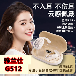 雅兰仕GT512挂耳式运动蓝牙耳机双边立体声蓝牙5.4长续航HIFI音质