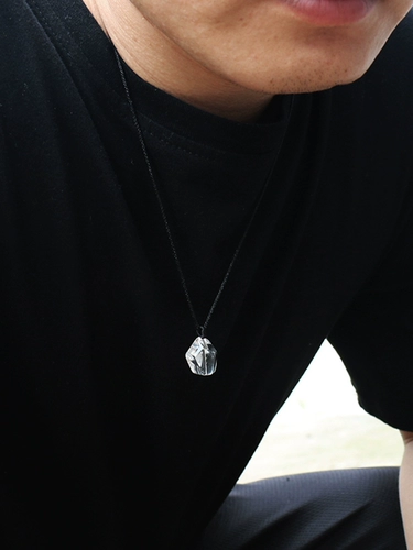 Кубики льда, оригинальный белый белый кварц, подвеска из кварца для влюбленных, небольшое дизайнерское ожерелье