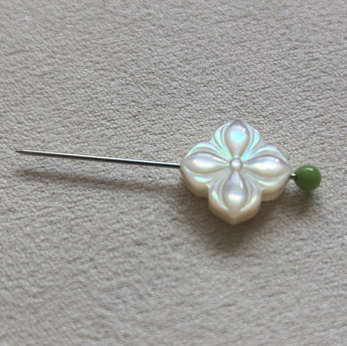 深海白蝶贝如意祥云宝相花樱花云纹DIY天然贝壳簪娘手工配件材料