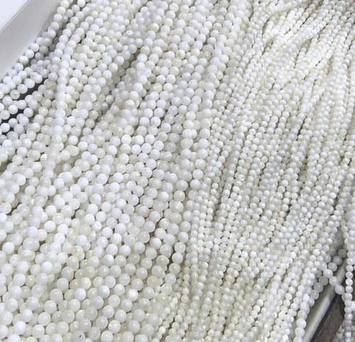 深海蝶贝DIY贝壳饰品3mm4mm5mm淡水珠深海白蝶贝圆珠3mm4mm黄碟贝