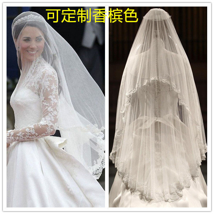 新娘头纱婚纱新款韩式短款蕾丝花边简约头纱结婚婚纱头纱有香槟色在类目 服饰配件/皮带/帽子/围巾, 婚纱礼服配件, 头纱中 - 来自Buy2taobao.com提供专业的淘宝代购服务