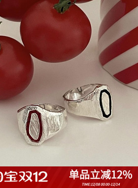 ae女925银小众复古戒指复古