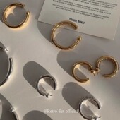 定制Sophie buhai经典 圆圈耳钉925纯银镀金女高级感气质耳环简约