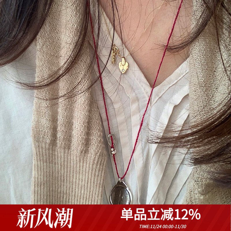 mars2518k金银水波女锁骨链项链