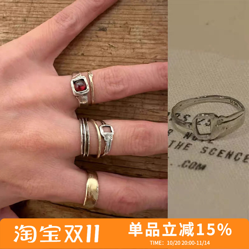 mars259纯银小众复古钥匙戒指