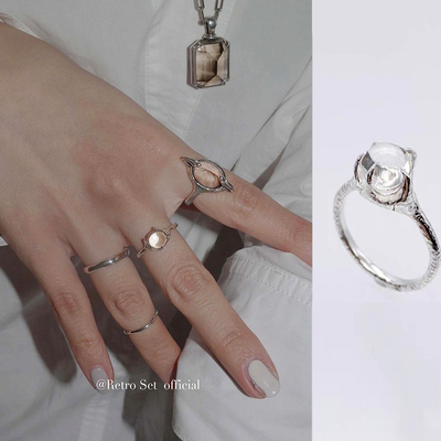 souhait女纯银简约清冷戒指