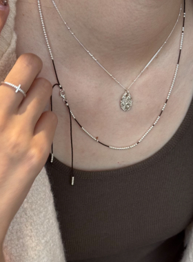 Retro清冷银珠项链S925银简约