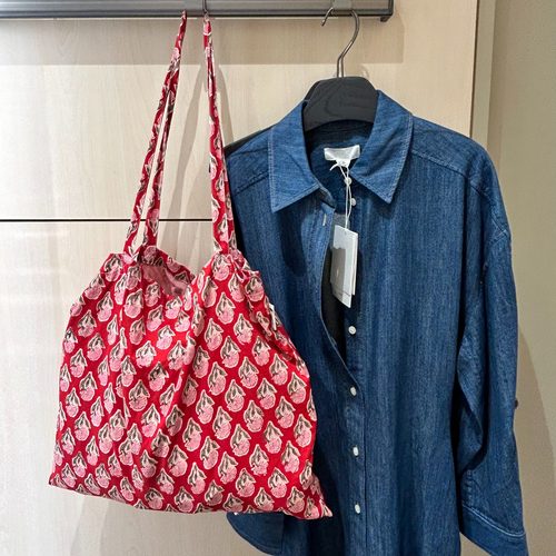 原创印度传统拓印布环保袋帆布包