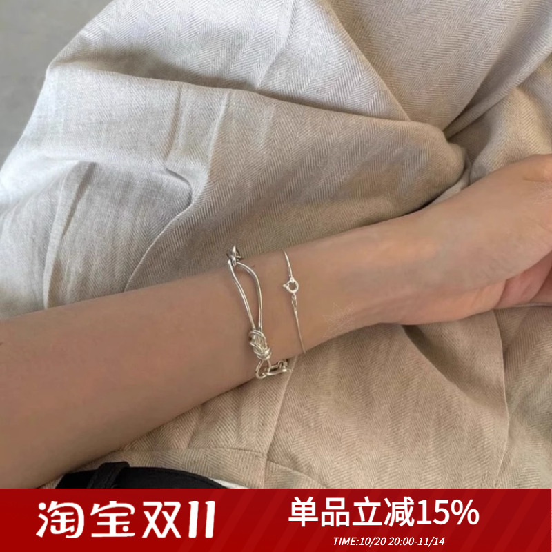 oldframe女银百搭纯银手链