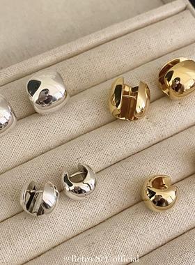 「长期主义」博主sasa同款Annika纯银日常简约百搭耳环小耳圈耳钉