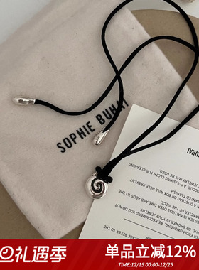 SophieBuhai纯银黑绳女百搭项链