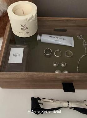 fever同款日本puebco中古定制手工制作实木饰品收纳盒复古珠宝盒