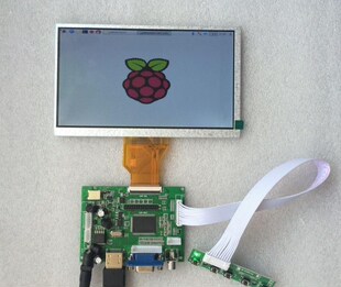 2AV VGA RaspberryPi高清7寸数字触摸液晶屏套件HDMI