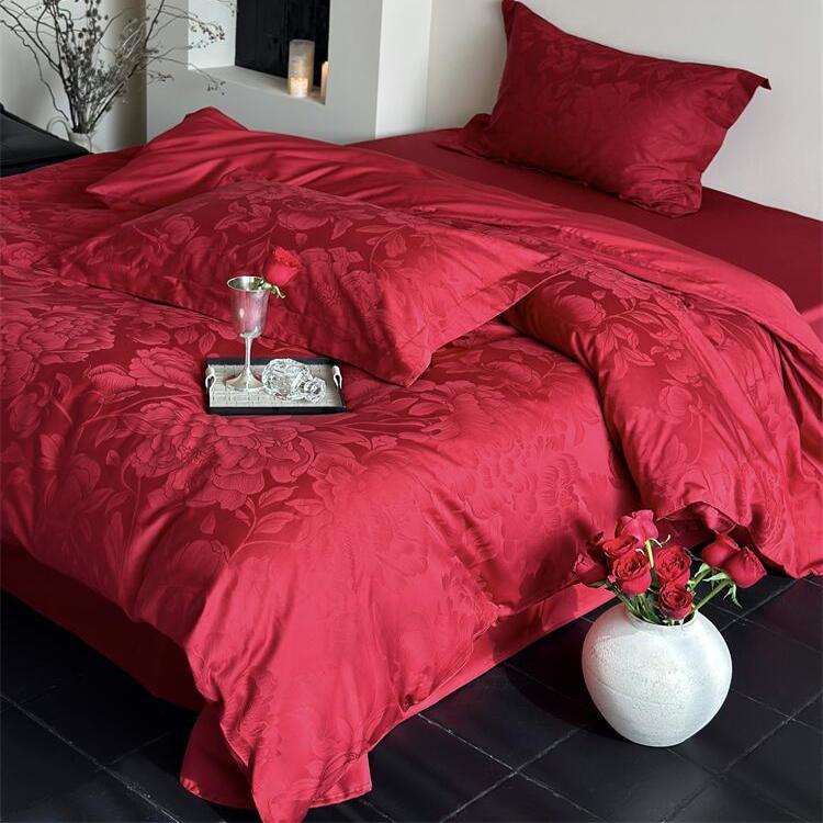 婚嫁陪嫁喜被红色结婚床上用品