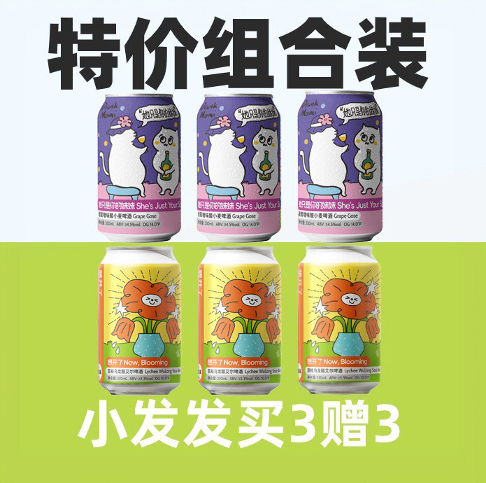 临期特价小发发精酿啤酒想开了她只是你的妹妹买一送一易拉罐