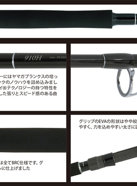 YAMAGA 路亚竿 岸投铁板竿 BlueSniper 96ML