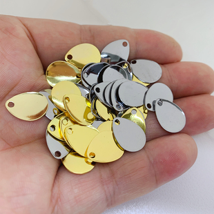 加厚金属亮片复合旋转亮片DIY配件组件胡须佬铅头钩水滴柳叶噪音