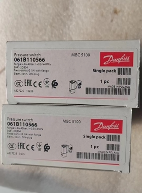 丹佛斯压力开关MBC5100 3641-2DB04 061B110566 +5/40bar现货议价