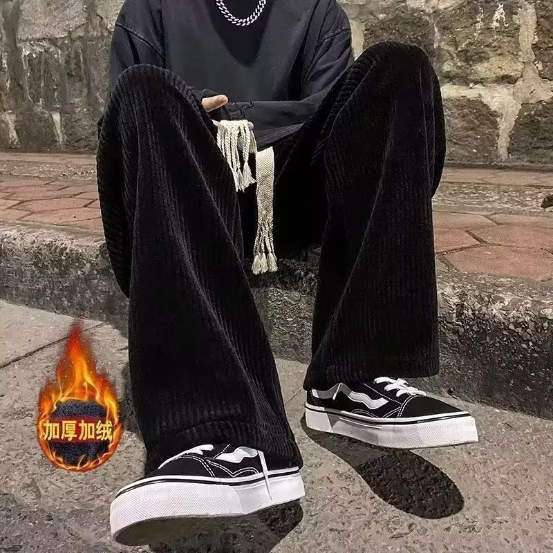 灯芯绒加绒休闲裤男秋冬季长裤