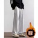 加绒加厚休闲长裤 美式 宽松垂感运动裤 秋冬季 重磅弯刀卫裤 男阔腿裤