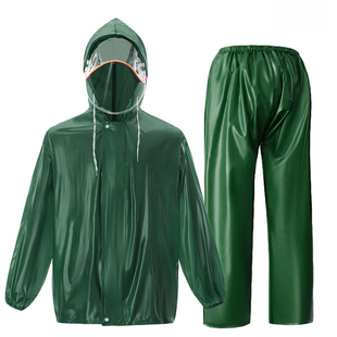 暴雨级防水全身防护外卖骑行分体式 套装 成人 特厚雨衣雨裤 男款