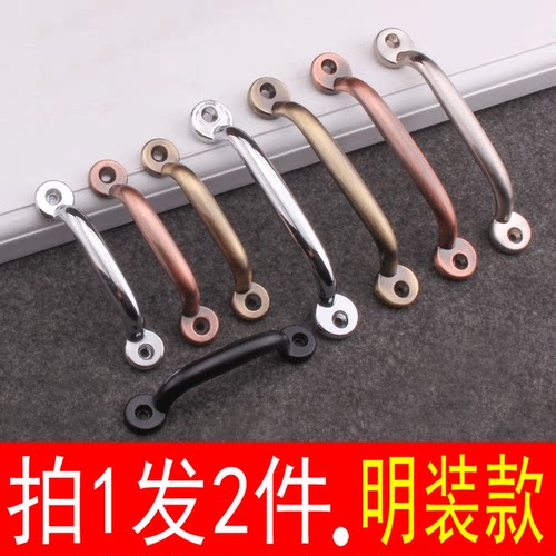 明装锌合金木门拉手现代简约