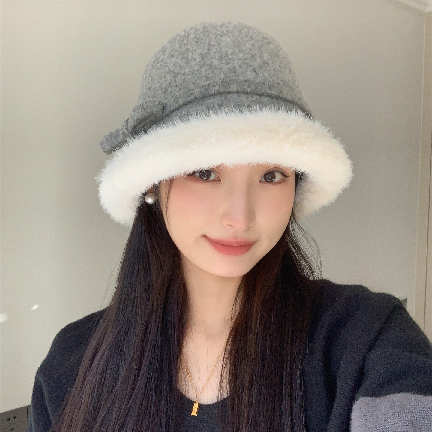 秋冬法式羊毛气质显脸小渔夫帽子