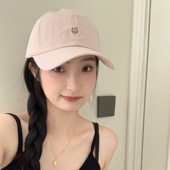 帽子女新款 猫咪刺绣宽檐鸭舌帽夏季 户外遮阳防晒情侣百搭棒球帽男