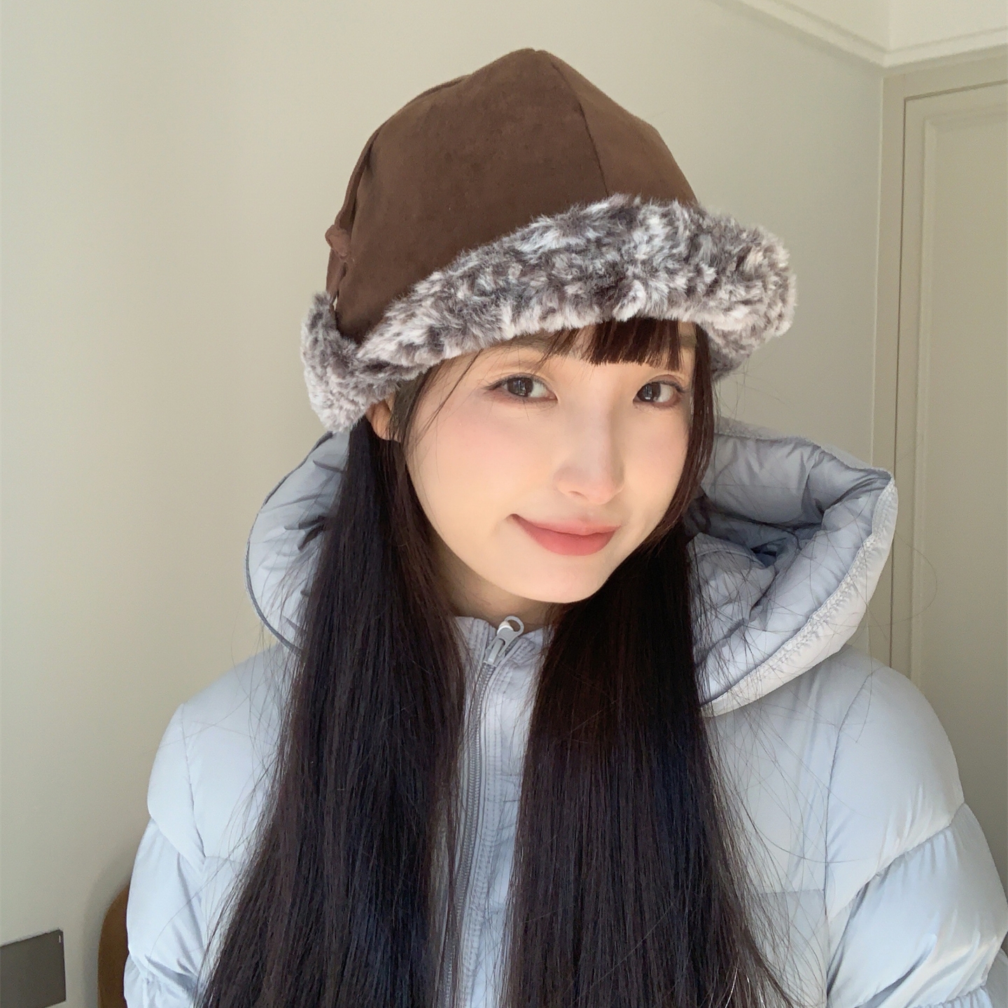 日系新款冬季加厚保暖毛绒护耳帽