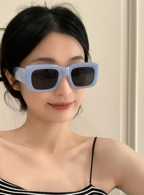 欧美风凹造型大方框墨镜女