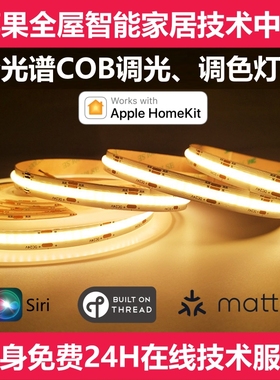 Matter Thread调光调色Homekit智能COB软灯带双色温全光谱无压降